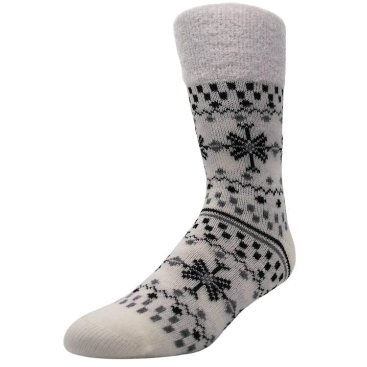 Yaktrax Women’s Cabin Socks, Whisper White (3-8 UK / 35-41 EU) - Balega