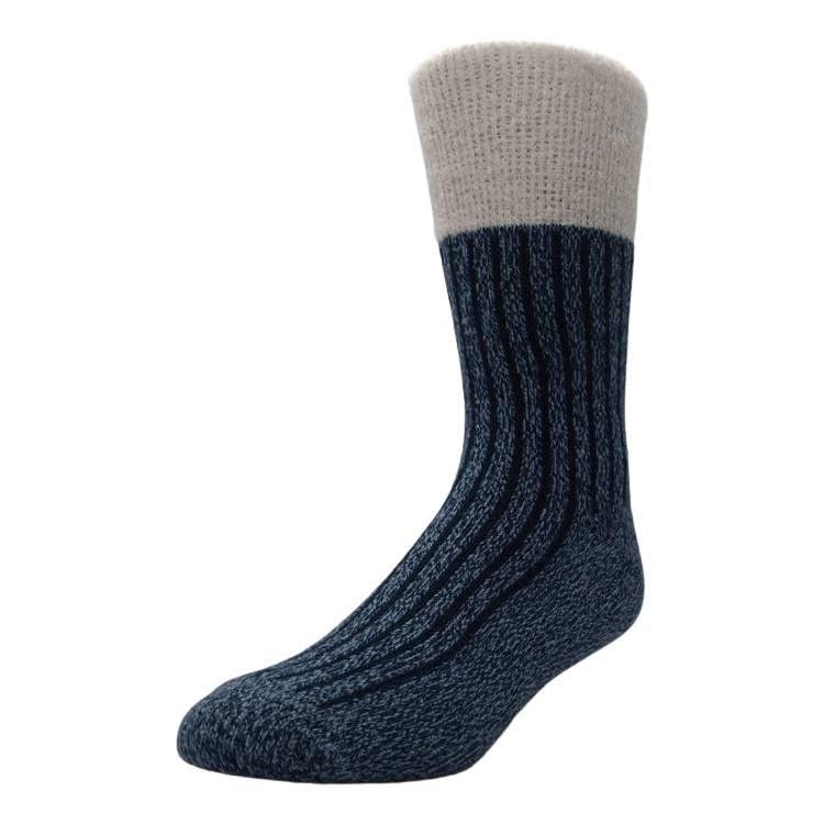 Yaktrax Women’s Cabin Socks, Maritime Blue/Serenity Marl (3-8 UK / 35-41 EU) - Balega