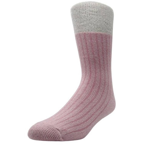 Yaktrax Women’s Cabin Socks, Pink Nectar/White Marl (3-8 UK / 35-41 EU) - Balega
